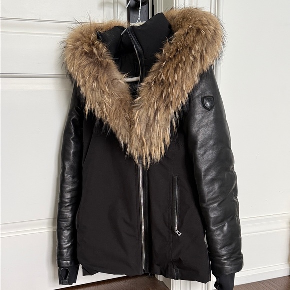 RUDSAK Jackets & Blazers - RUDSAK Black Puffer Jacket with Brown Fur Trim